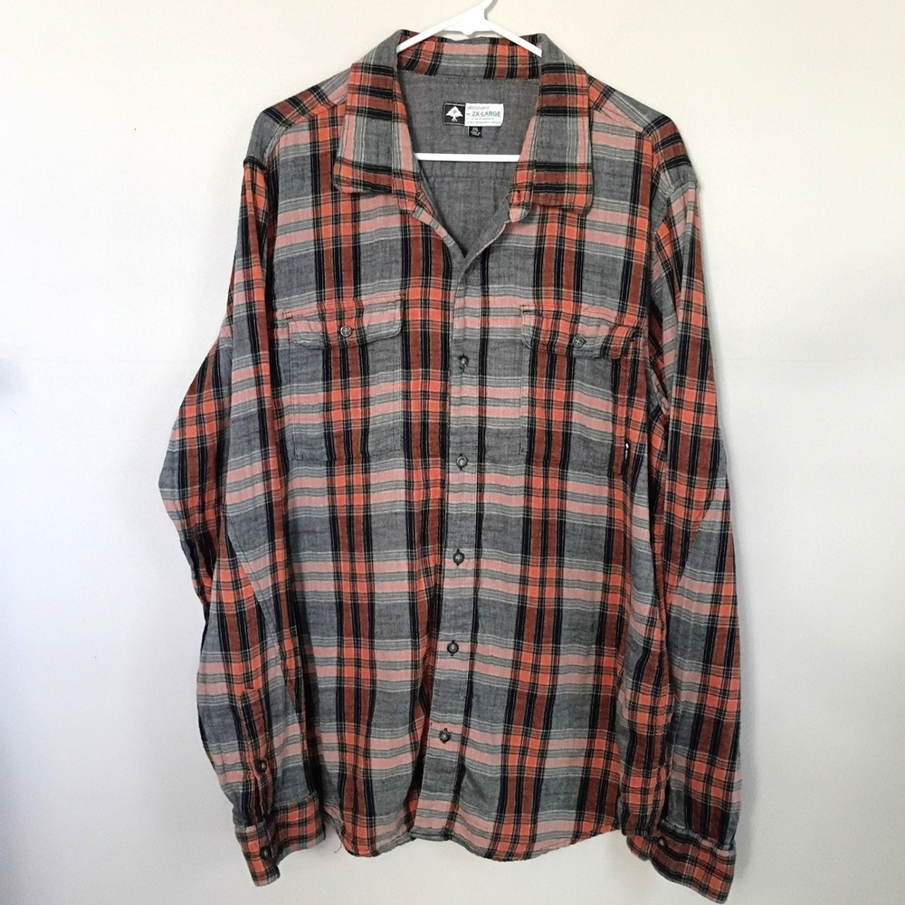LRG Lifted Research Group plaid shirt 2XL